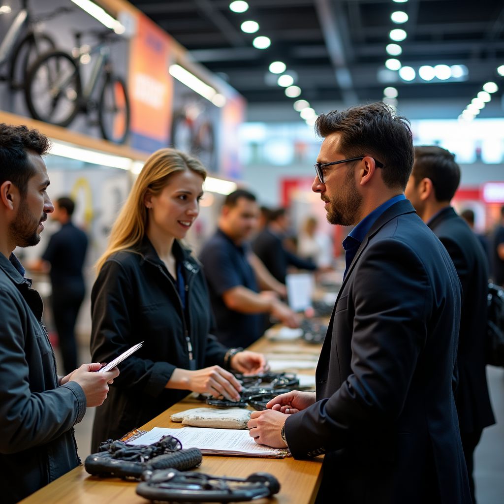 Stand de BiciComparativa en una feria de bicicletas