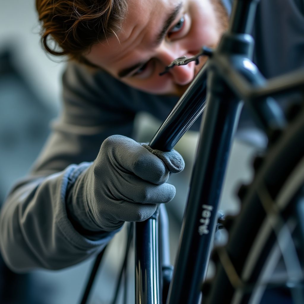 Medición detallada de un cuadro de bicicleta