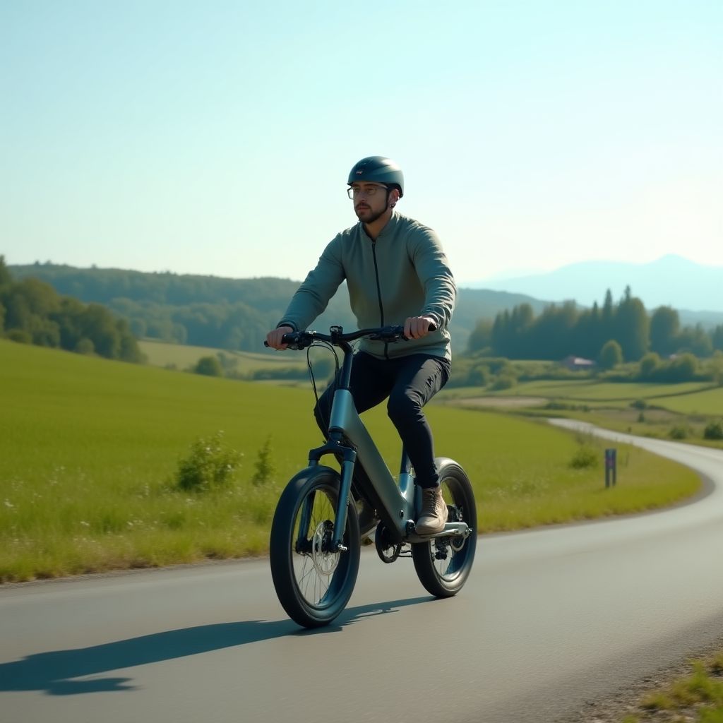 E-Bike en una carretera rural