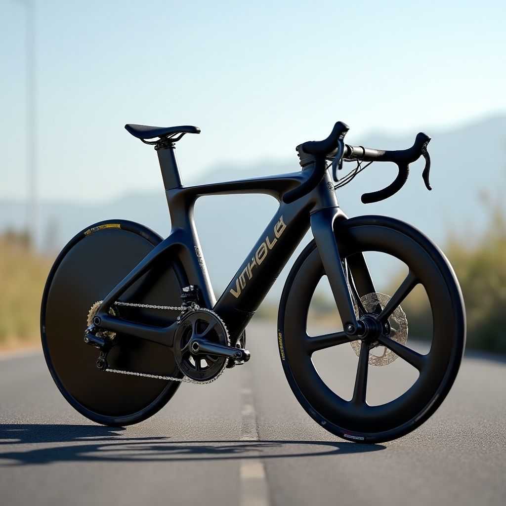Ligera bicicleta de carreras de carbono