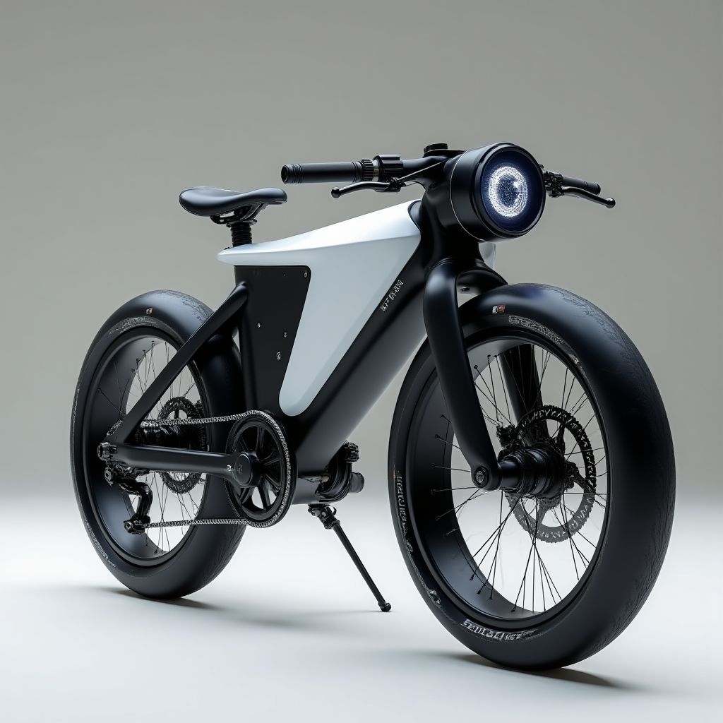 Diseño de bicicleta futurista con características innovadoras