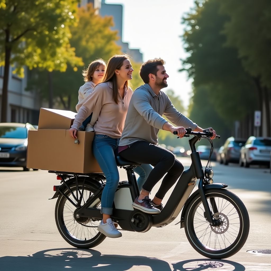 Bicicleta de carga con caja de transporte