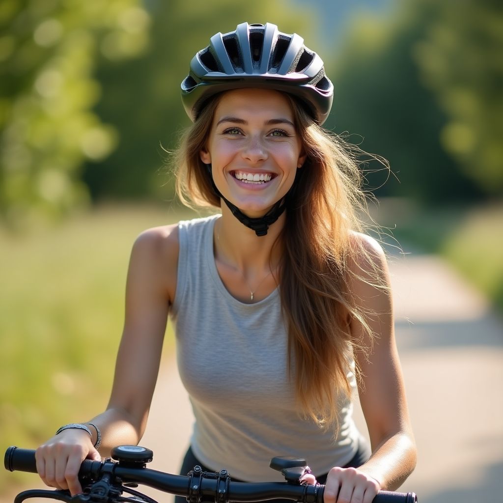 Laura Schmidt, principiante en ciclismo
